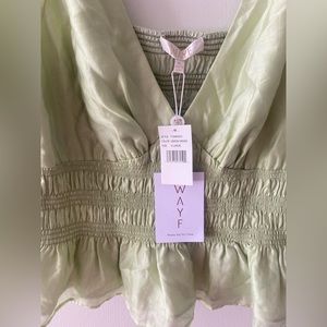 WAYF Lemongrass Cropped Top